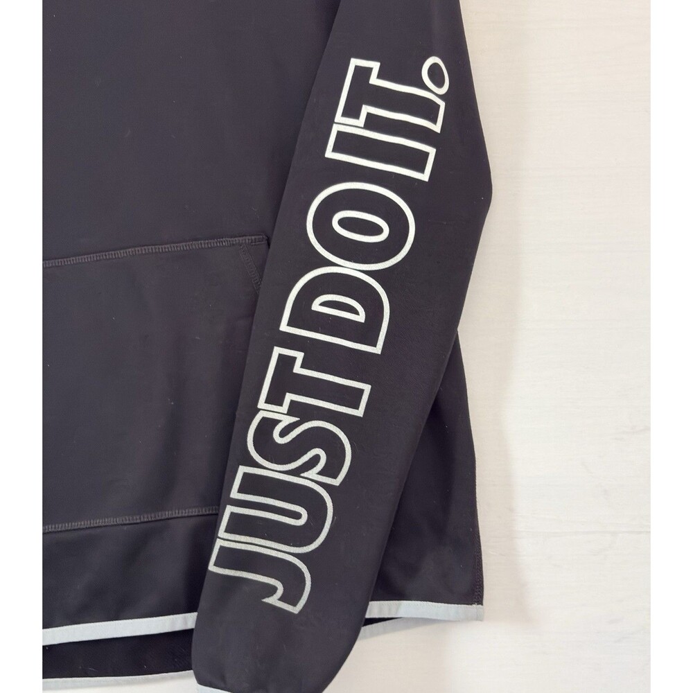 Nike Dri-Fit Men's Black Workout Hooded Pullover Activewear Size Medium - Picture 7 of 13